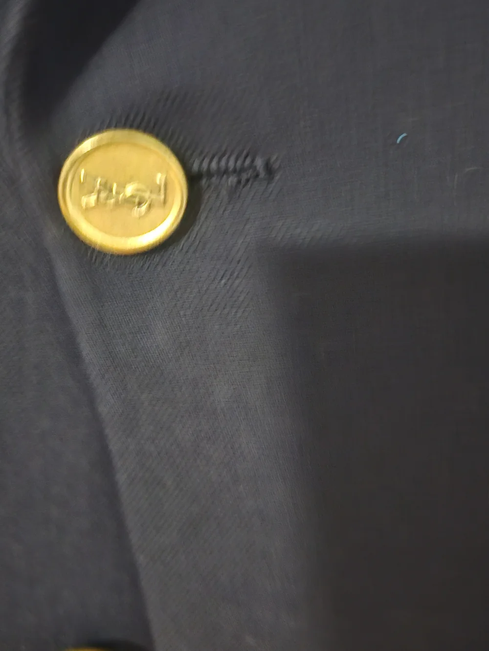 YSL Men's Navy Vintage Grodin's YSL Jacket with the YSL Gold Buttons